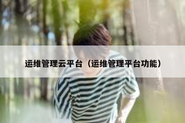 运维管理云平台（运维管理平台功能） 第1张