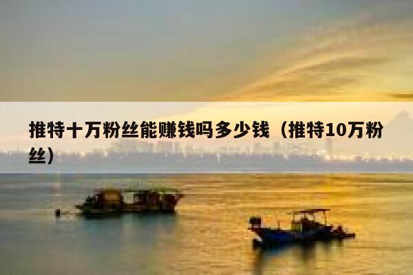 推特十万粉丝能赚钱吗多少钱（推特10万粉丝） 第1张