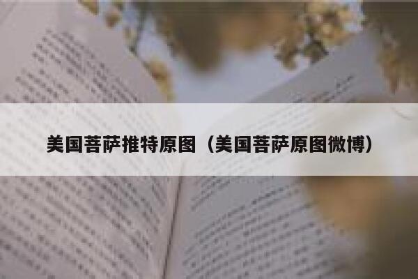 美国菩萨推特原图(美国菩萨原图微博) 第1张 美国菩萨推特原图(美国菩萨原图微博) 第1张