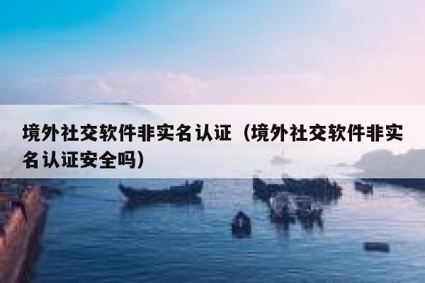 境外社交软件非实名认证(境外社交软件非实名认证安全吗) 第1张 境外社交软件非实名认证(境外社交软件非实名认证安全吗) 第1张