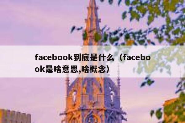 facebook到底是什么(facebook是啥意思,啥概念) 第1张 facebook到底是什么(facebook是啥意思,啥概念) 第1张