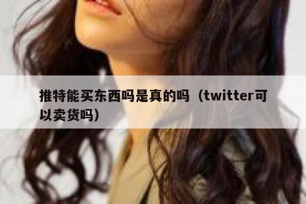 推特能买东西吗是真的吗（twitter可以卖货吗） 第1张