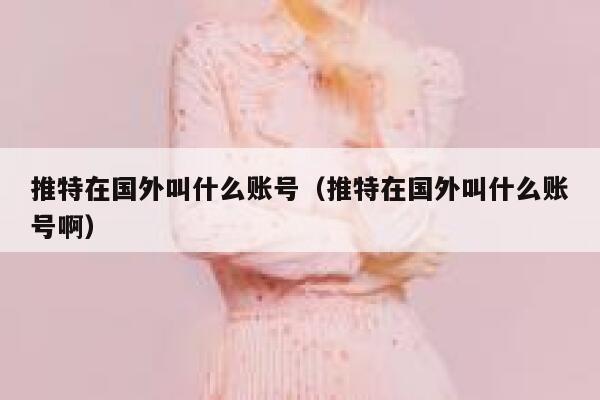 推特在国外叫什么账号（推特在国外叫什么账号啊） 第1张