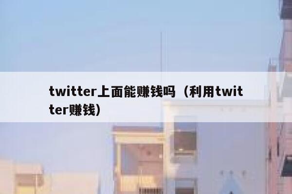 twitter上面能赚钱吗(利用twitter赚钱) 第1张 twitter上面能赚钱吗(利用twitter赚钱) 第1张