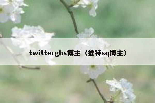 twitterghs博主(推特sq博主) 第1张 twitterghs博主(推特sq博主) 第1张