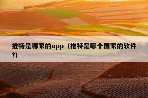 推特是哪家的app(推特是哪个国家的软件?) 第1张 推特是哪家的app(推特是哪个国家的软件?) 第1张
