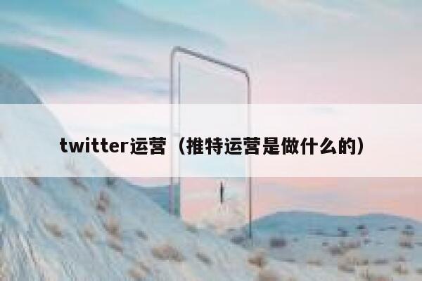 twitter运营(推特运营是做什么的) 第1张 twitter运营(推特运营是做什么的) 第1张