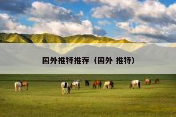 国外推特推荐(国外 推特) 第1张 国外推特推荐(国外 推特) 第1张