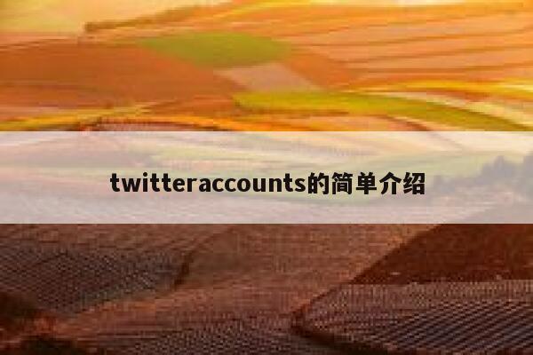 twitteraccounts的简单介绍 第1张 twitteraccounts的简单介绍 第1张