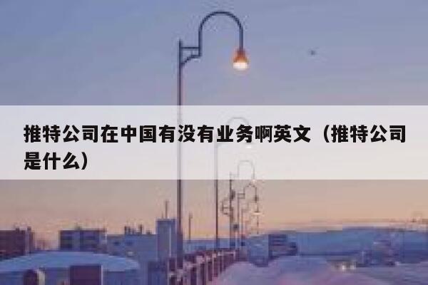 推特公司在中国有没有业务啊英文(推特公司是什么) 第1张 推特公司在中国有没有业务啊英文(推特公司是什么) 第1张