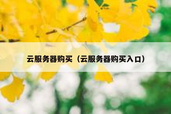 云服务器购买（云服务器购买入口） 第1张