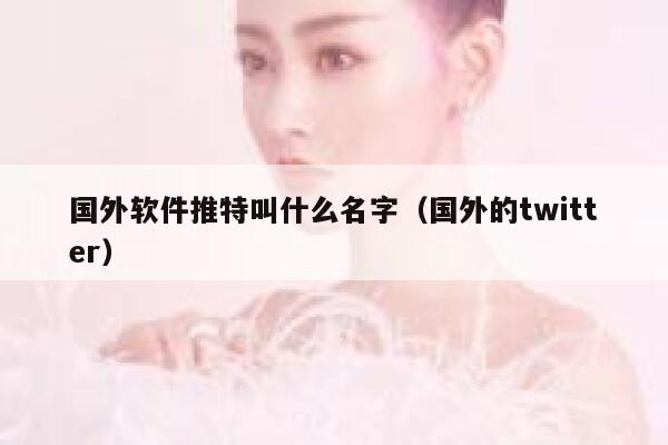 国外软件推特叫什么名字(国外的twitter) 第1张 国外软件推特叫什么名字(国外的twitter) 第1张