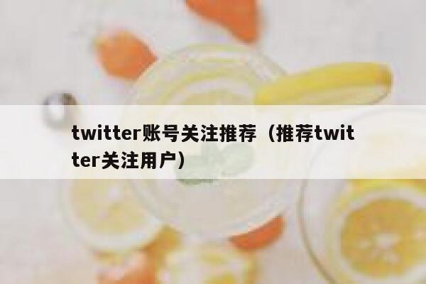 twitter账号关注推荐（推荐twitter关注用户） 第1张