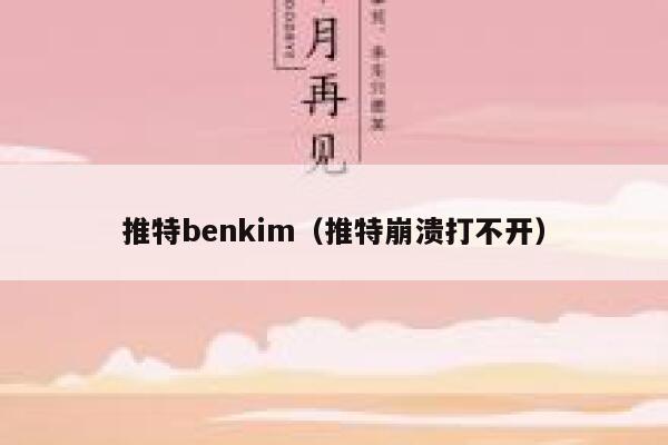 推特benkim(推特崩溃打不开) 第1张 推特benkim(推特崩溃打不开) 第1张
