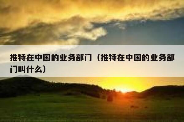 推特在中国的业务部门(推特在中国的业务部门叫什么) 第1张 推特在中国的业务部门(推特在中国的业务部门叫什么) 第1张