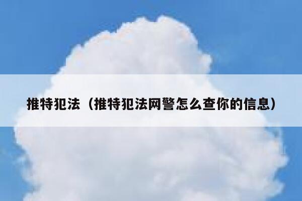 推特犯法(推特犯法网警怎么查你的信息) 第1张 推特犯法(推特犯法网警怎么查你的信息) 第1张