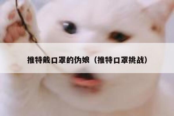 推特戴口罩的伪娘（推特口罩挑战） 第1张