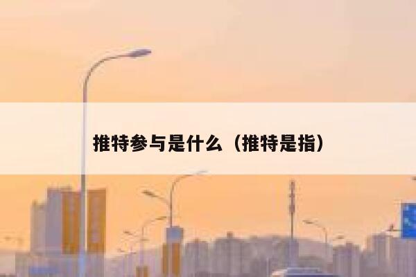 推特参与是什么(推特是指) 第1张 推特参与是什么(推特是指) 第1张