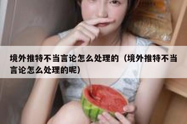 境外推特不当言论怎么处理的(境外推特不当言论怎么处理的呢) 第1张 境外推特不当言论怎么处理的(境外推特不当言论怎么处理的呢) 第1张