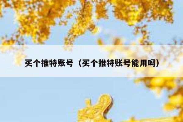 买个推特账号(买个推特账号能用吗) 第1张 买个推特账号(买个推特账号能用吗) 第1张