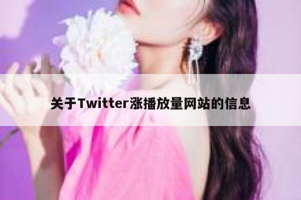 关于Twitter涨播放量网站的信息 第1张 关于Twitter涨播放量网站的信息 第1张