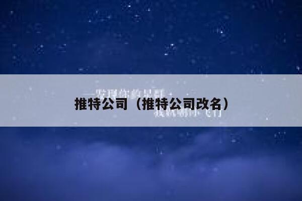 推特公司(推特公司改名) 第1张 推特公司(推特公司改名) 第1张