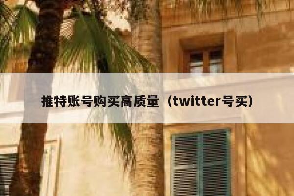 推特账号购买高质量（twitter号买） 第1张