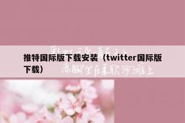 推特国际版下载安装(twitter国际版下载) 第1张 推特国际版下载安装(twitter国际版下载) 第1张