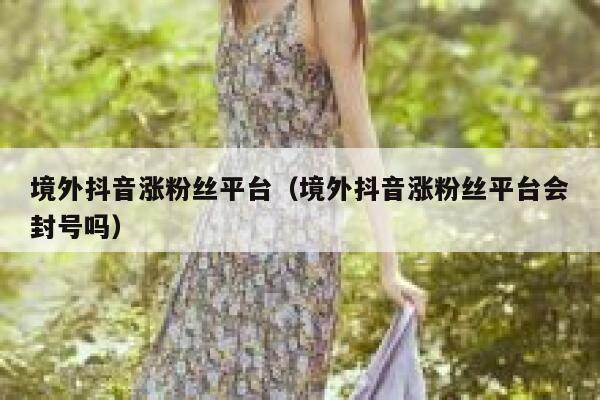 境外抖音涨粉丝平台（境外抖音涨粉丝平台会封号吗） 第1张