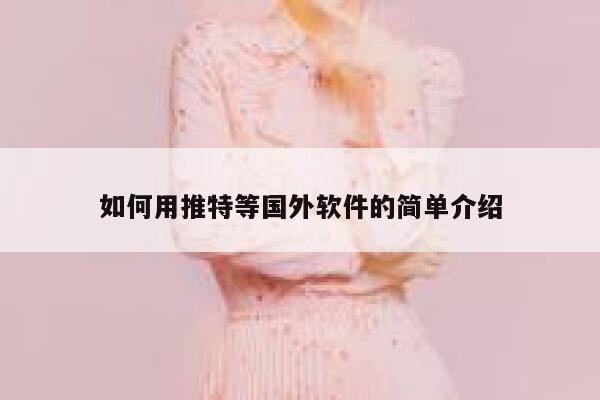 如何用推特等国外软件的简单介绍 第1张