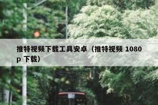 推特视频下载工具安卓(推特视频 1080p 下载) 第1张 推特视频下载工具安卓(推特视频 1080p 下载) 第1张