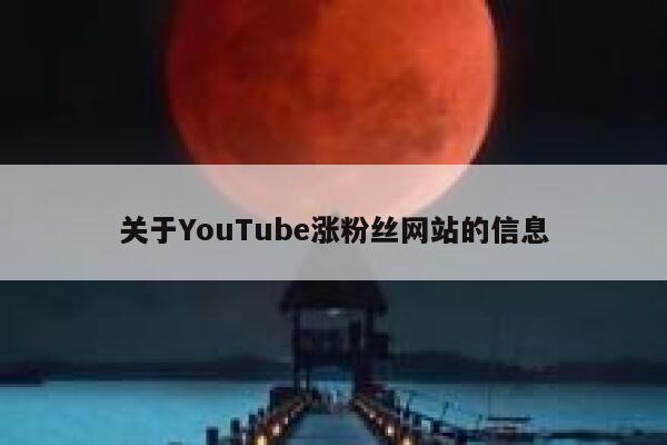 关于YouTube涨粉丝网站的信息 第1张