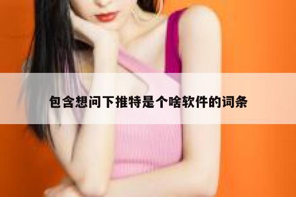 包含想问下推特是个啥软件的词条 第1张