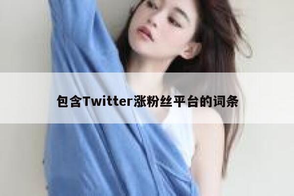 包含Twitter涨粉丝平台的词条 第1张