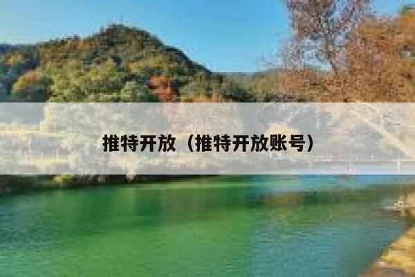 推特开放（推特开放账号） 第1张