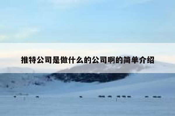 推特公司是做什么的公司啊的简单介绍 第1张 推特公司是做什么的公司啊的简单介绍 第1张