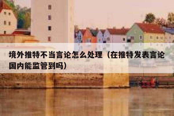 境外推特不当言论怎么处理(在推特发表言论国内能监管到吗) 第1张 境外推特不当言论怎么处理(在推特发表言论国内能监管到吗) 第1张