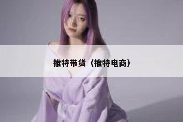 推特带货(推特电商) 第1张 推特带货(推特电商) 第1张