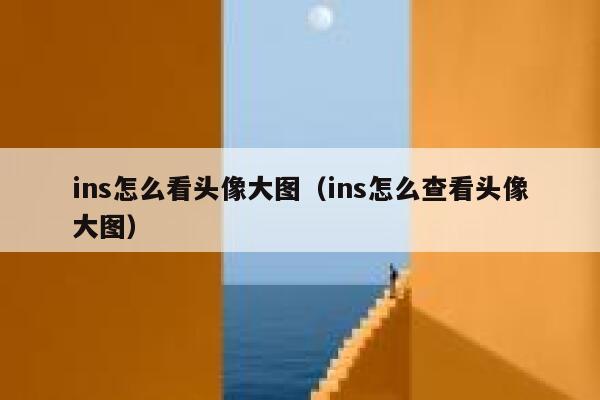 ins怎么看头像大图（ins怎么查看头像大图） 第1张