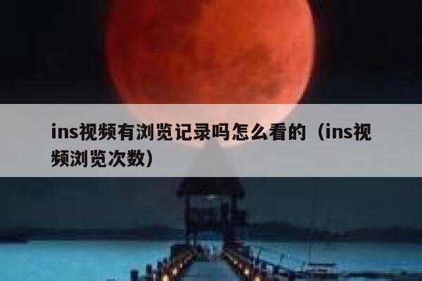 ins视频有浏览记录吗怎么看的（ins视频浏览次数） 第1张