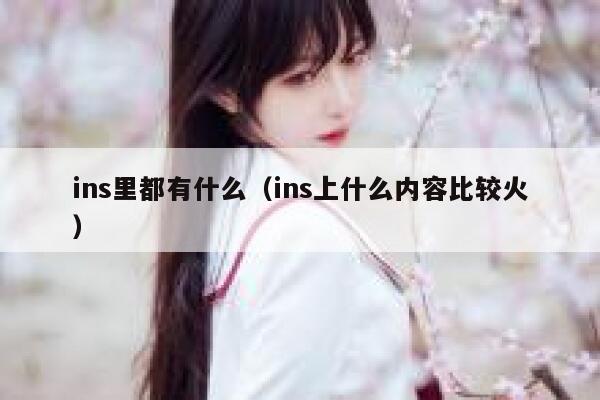 ins里都有什么（ins上什么内容比较火） 第1张