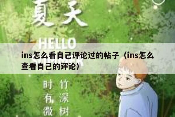 ins怎么看自己评论过的帖子（ins怎么查看自己的评论） 第1张