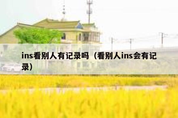ins看别人有记录吗(看别人ins会有记录) 第1张 ins看别人有记录吗(看别人ins会有记录) 第1张