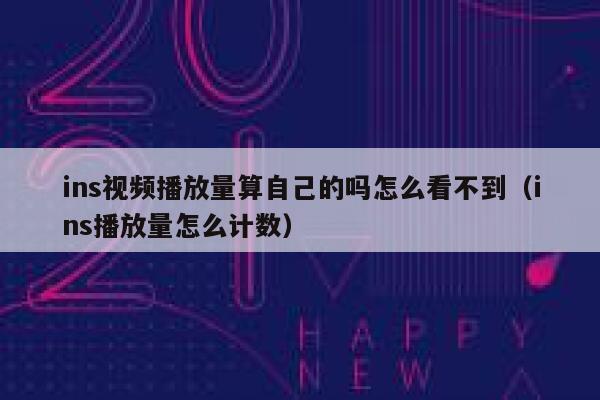 ins视频播放量算自己的吗怎么看不到（ins播放量怎么计数） 第1张