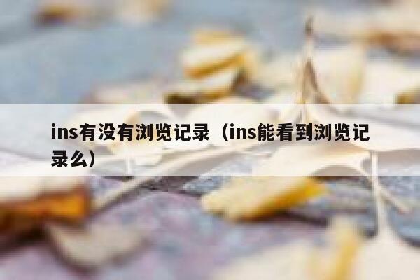 ins有没有浏览记录（ins能看到浏览记录么） 第1张