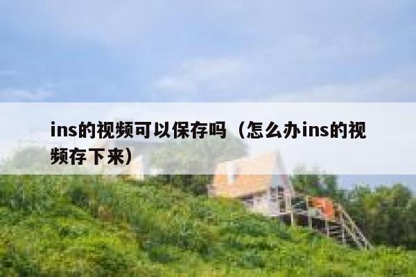 ins的视频可以保存吗(怎么办ins的视频存下来) 第1张 ins的视频可以保存吗(怎么办ins的视频存下来) 第1张