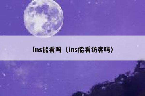 ins能看吗(ins能看访客吗) 第1张 ins能看吗(ins能看访客吗) 第1张