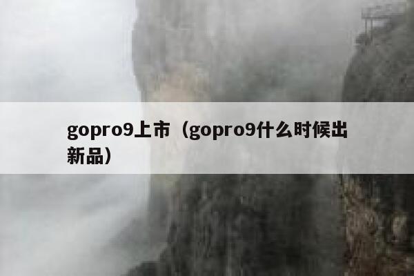 gopro9上市（gopro9什么时候出新品） 第1张
