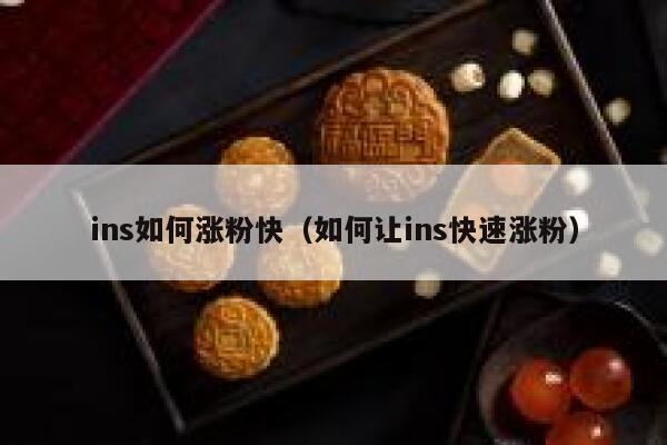 ins如何涨粉快（如何让ins快速涨粉） 第1张