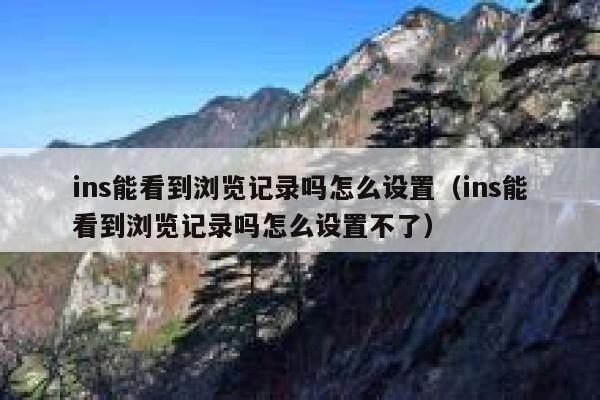 ins能看到浏览记录吗怎么设置（ins能看到浏览记录吗怎么设置不了） 第1张
